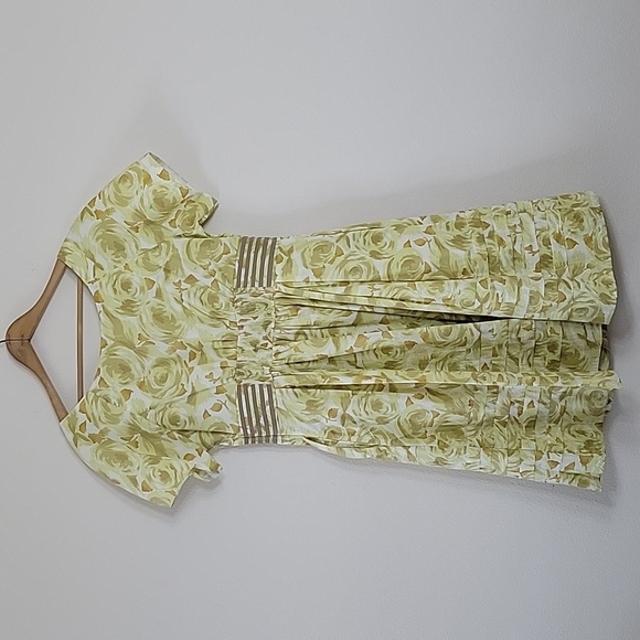 Eshakti Yellow Floral Short Sleeve Dress Size 16/XL - Picture 6 of 10